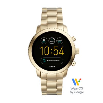 fossil q explorist gold