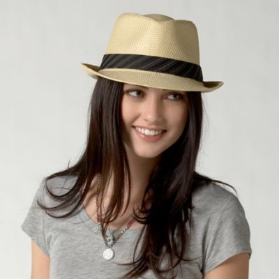 Fossil Kennedy Straw Fedora
