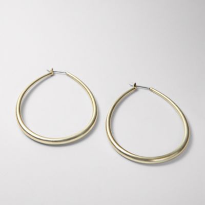 Fossil Large Tear Drop Hoop Earrings