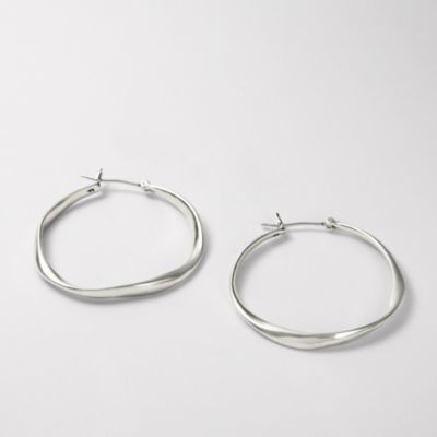 Fossil Twisted Round Hoop Earrings