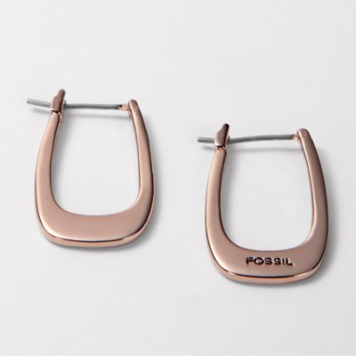 Brown Square Hoops
