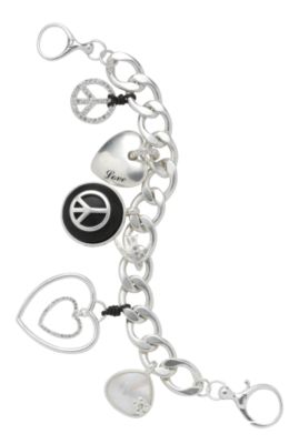 Silver Peace and Love Charms