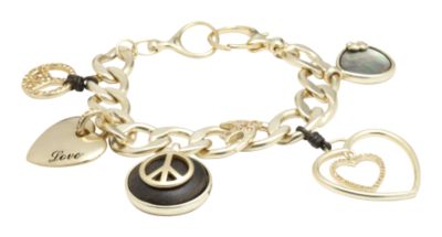 Gold Peace and Love Charms