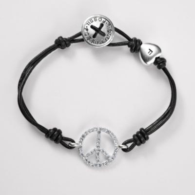 Fossil Silver Leather Peace
