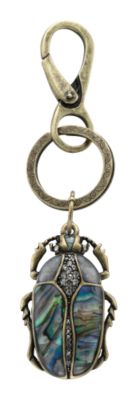 Mother of Pearl Beetle Key Fob
