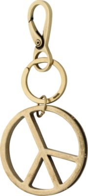 Fossil Brass Peace Key Fob
