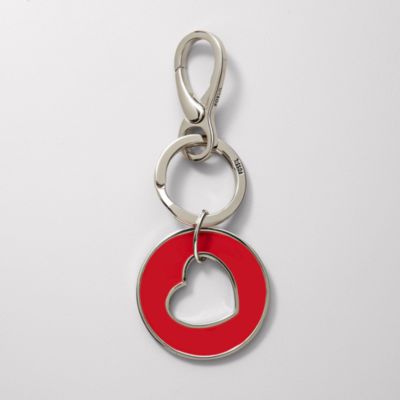 Fossil Red Heart Key Fob
