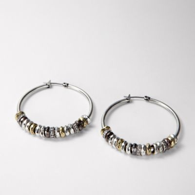 Fossil Large Boyfriend Hoop Earrings