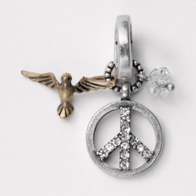 Fossil Peace Cluster Charm