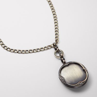 Fossil Folk Locket Necklace