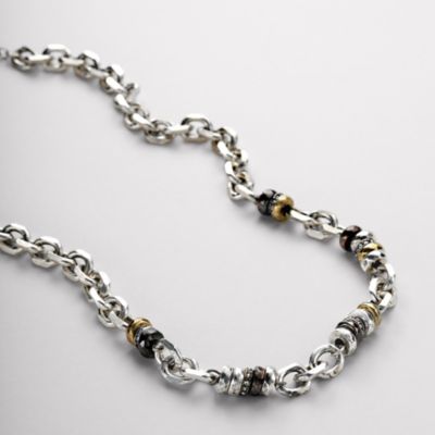 Fossil Rondel Chain Necklace