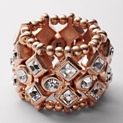 Fossil Rose Stretch Ring