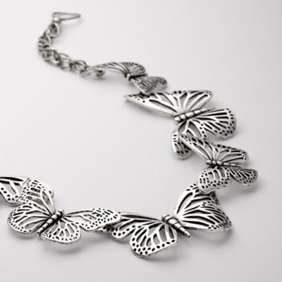 Fossil Coastal Butterfly Drama Necklace
