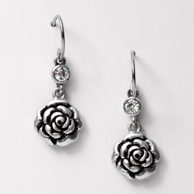 Fossil Boyfriend Rose Double Drop Earrings