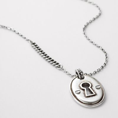 Fossil Core Keyhole Necklace