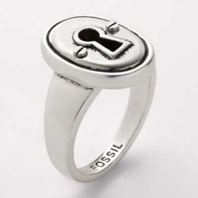 Fossil Keyhole Ring Size 7