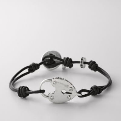 Fossil Glitz Heart Lock Bracelet