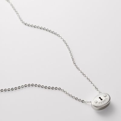 JA4905 - Mini Sterling Keyhole Necklace