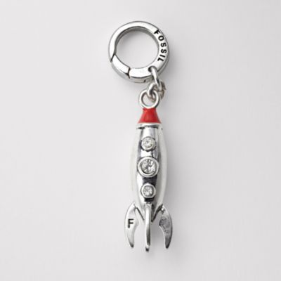 Fossil Rocket Ship Charm