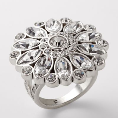 Fossil Crystal Cocktail Ring - 8