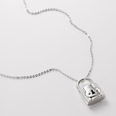 Fossil Sterling Square Lock Necklace