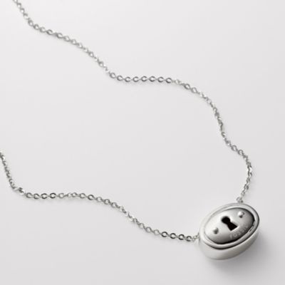 Fossil Sterling Keyhole Necklace