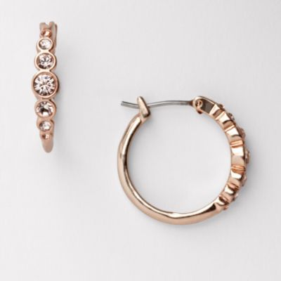Fossil Glitz Rose Hoop