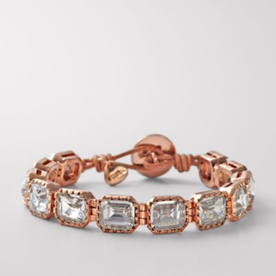 Fossil Clear Strand Bracelet - Rose