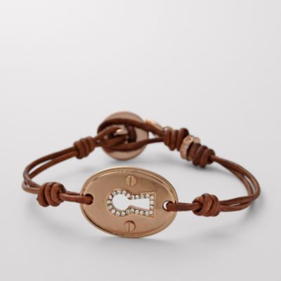 Fossil Rose Keyhole Bracelet