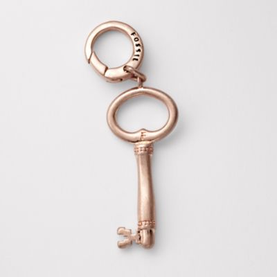 Fossil Rose Large Key Charm