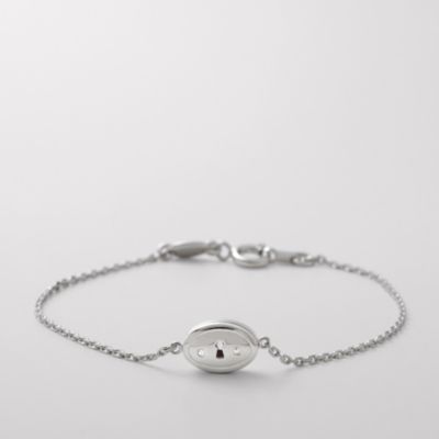 Fossil Mini Sterling Keyhole Bracelet