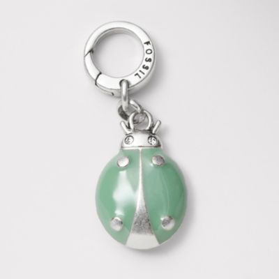 Fossil Mint Lady Bug Charm
