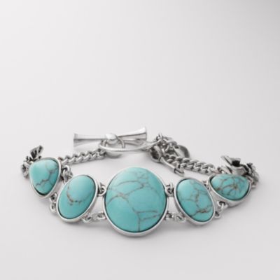 Fossil Turquoise Stone Bracelet