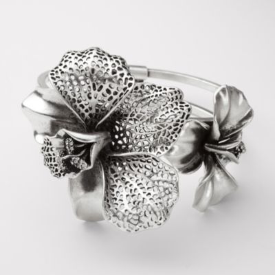 Fossil Wild Orchid Bangle