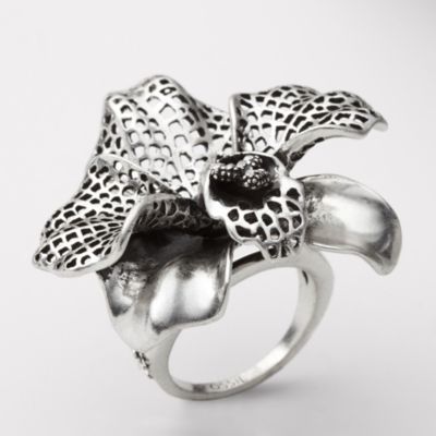 Fossil Wild Orchid Ring - 7