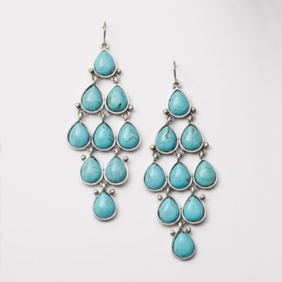 Fossil Turquoise Kite Earrings
