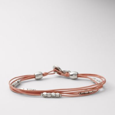 Fossil Dainty Wrist Wrap - Peach