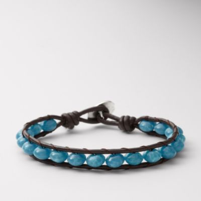 Fossil Blue Beaded Wrist Wrap
