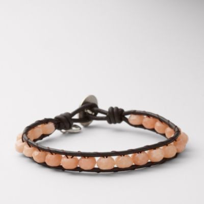 Fossil Peach Beaded Wrist Wrap