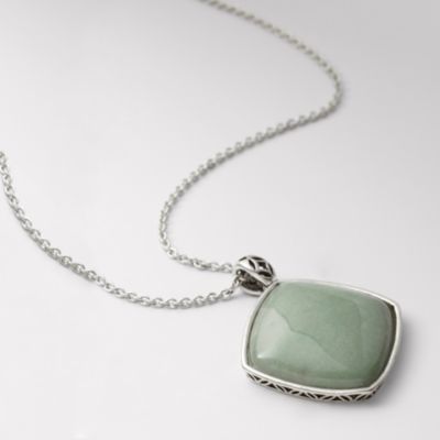 Fossil Stone Pendant Necklace