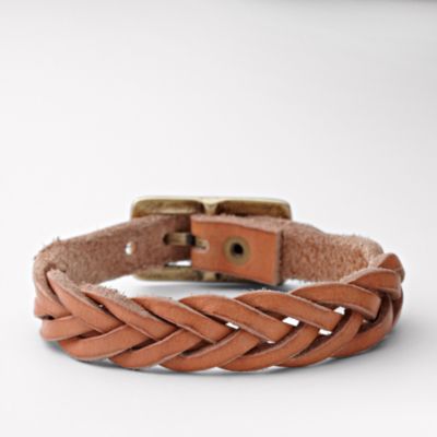 Fossil Orange Braided Wrap