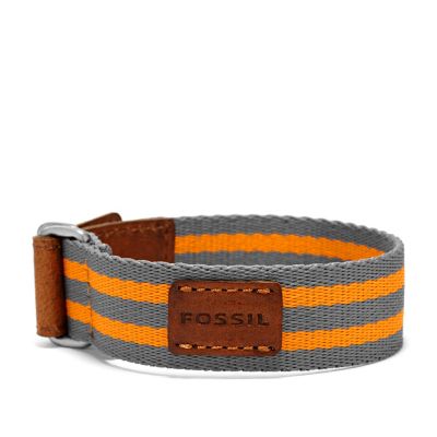 JA5948 - Textile Bracelet – Grey and Orange