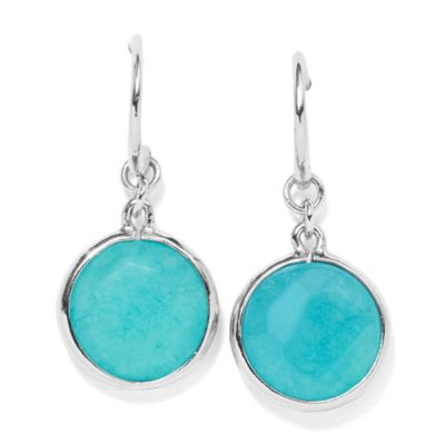 JA5967 - Round Stone Earring - Teal