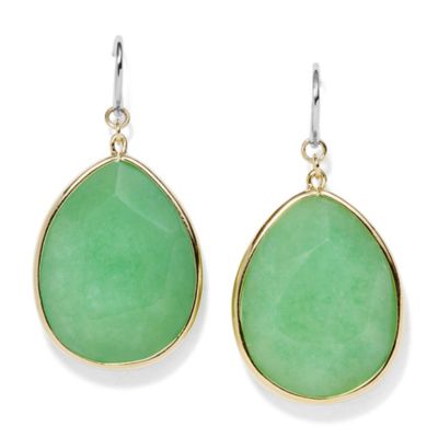 JA5968 - Stone Teardrop Earrings - Green