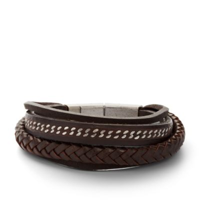 JF00068 - Leather Braided Bracelet