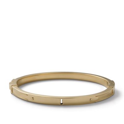 JF00092 - Keyhole Bangle – Gold-Tone