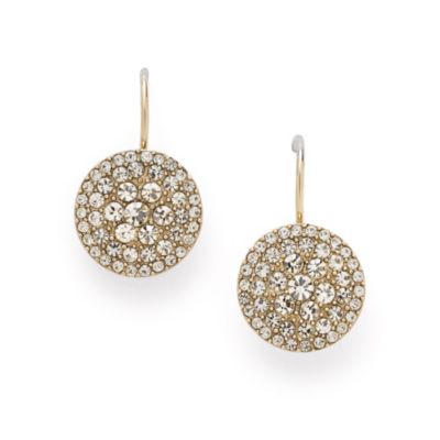 JF00137 - Glitz Disc Earrings - Gold-Tone