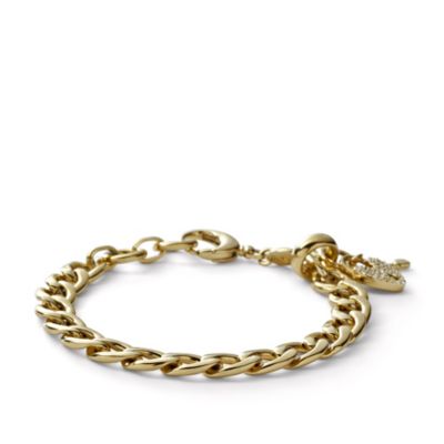 JF00143 - Small Link Charm Bracelet – Gold-Tone