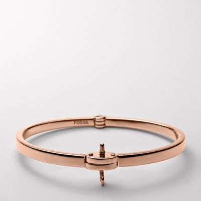 JF00215 - Key In Lock Bangle - Rose