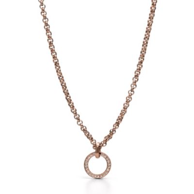 JF00284 - Glitz Charm Necklace - Rose